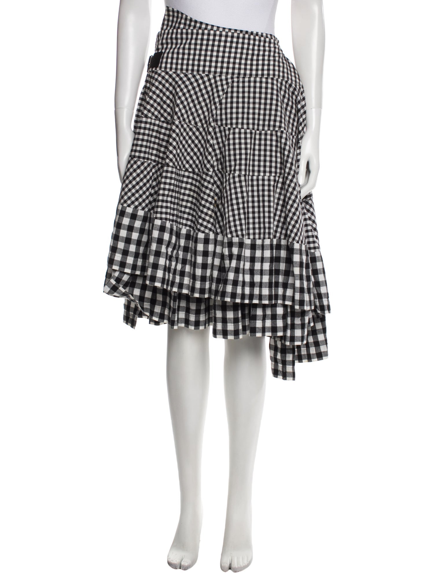tricot COMME des GARÇONS Plaid Print Knee-Length Skirt